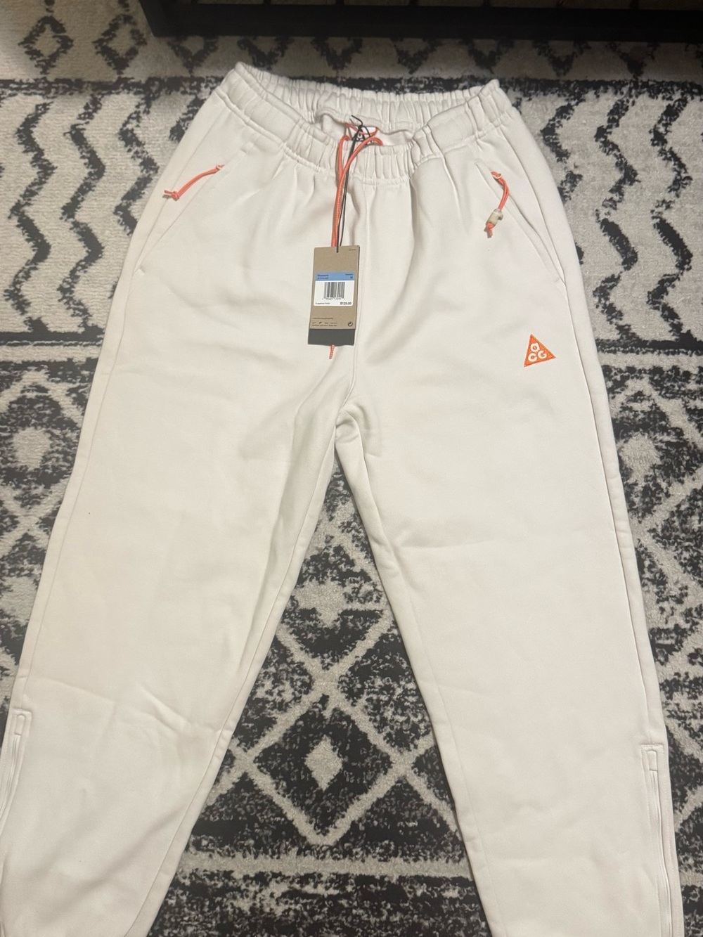 Nike ACG Women Cream Joggers with Orange Accents